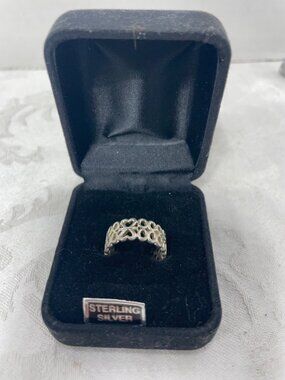 Vintage Sterling Silver Heart 2000 Ring Size 6.5 Millenium 925
